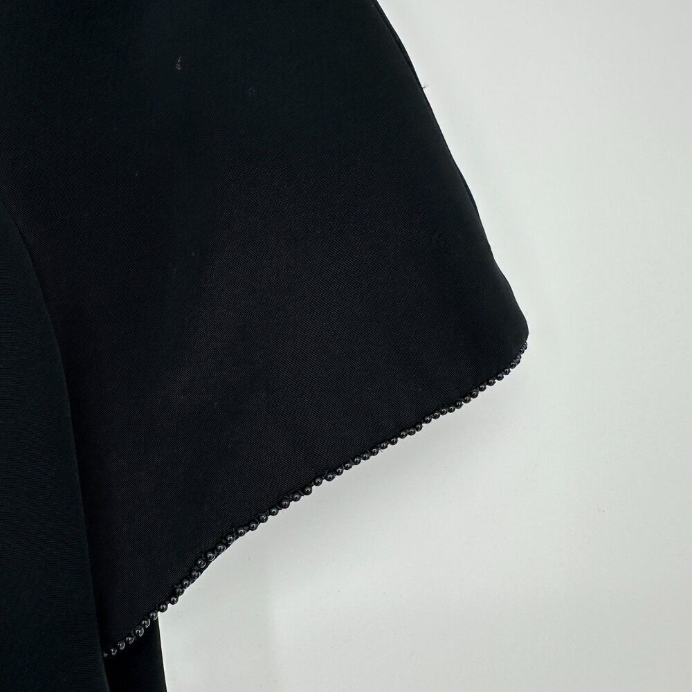 Vintage Cocktail Dress Nipon Boutique Womens Size 14 Black LBD Beaded Timeless - Picture 9 of 10